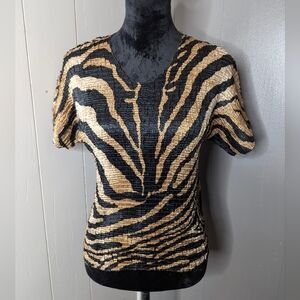 Stylish Zebra Print Women's Top